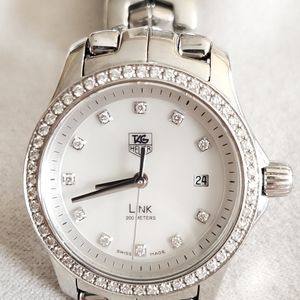 Tag Heuer Womens Link Diamond Accented Watch